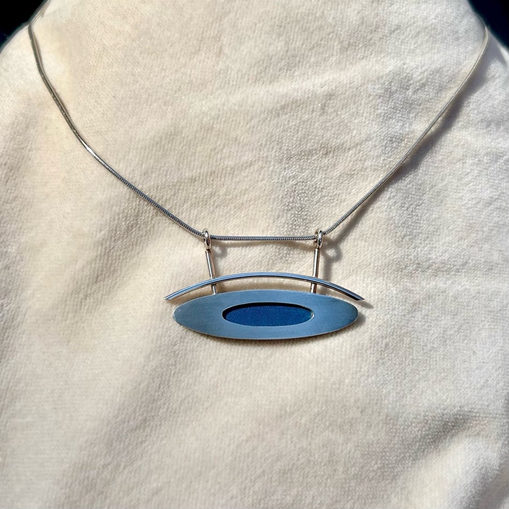 Elegant 925 Sterling Silver Artist-Made Necklace and Pendant